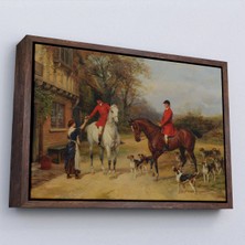 Trezon Ahşap Çerçeveli Heywood Hardy'un Ingiliz Köyü TABLOSU-7017