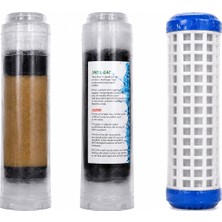 Water Quality Daire Bina Girişi Su Arıtma  Filtre Set 3'lü 10" Reçine Gac 50 Mikron