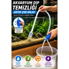 Open City Manuel Pompalı Akvaryum Dip Temizleyici Su Değişim Sifonu Kum Temizleme Hortumu Elektriksiz 150 cm