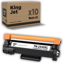 Kingjet Brother Uyumlu TN-2550XL Yüksek Kapasiteli (10'lu Paket) Muadil Toner