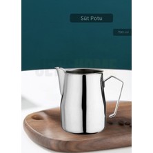 Jet's Home Süt Potu Paslanmaz Süt Köpürtme Sürahisi Çelik Pitcher 700 ml