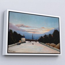 Trezon Ahşap Çerçeveli Henri Julien Félix Rousseau - The Eiffel Tower Eyfel Kulesi TABLOSU-7042