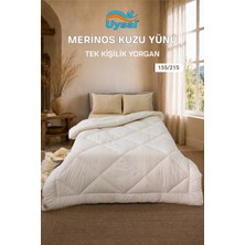 Uysal Yorgan Gold Biyeli %100 Pamuklu Yün Yorgan Tek Kişilik
