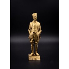 Tekno Sanat Teknosanat 3D Baskı Atatürk Kocatepe Figürü - Dekoratif Biblo (Gold / Altın Sarısı)