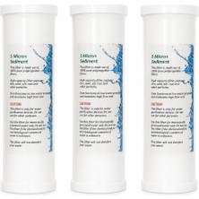 Water Quality 5 Mikron Sediment Kapaklı Filtre 3 Adet Açık Kasa Su Arıtma Cihazları Giriş Filtresi