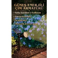 Informed Güneş Enerjili Solar * 10W Yüksek Işık * Çim Armatür * Amber Renk *