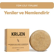 Krijen Niacinamide & Kahve Yüz Ve Vücut Temizleme Barı 95 Gr Peeling Etkili Karma Ciltler İçin Ton Eşitleyici