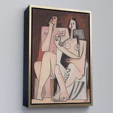 Trezon Ahşap Çerçeveli Pablo Picasso - Adam ve Kadın Soyut Tablosu - Homme Et FEMME-7329