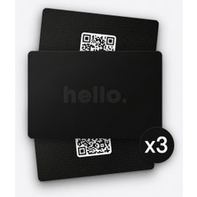 MEO 3'lü Paket Hello Akıllı Nfc ve Qr Kodlu Kartvizit