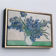 Trezon Ahşap Çerçeveli Vincent Van Gogh - Süsen Çiçeği Tablo - IRISES-7183