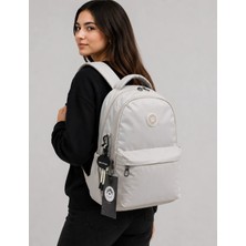 Bevitton Su Geçirmez Kumaş Moden Okul Çantası Unisex Kadın Bej Sırt Çantası 2200