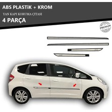 A&G Tuning Honda Jazz Yan Kapı Koruma Çıtası Plastik + Krom