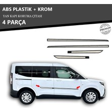 A&G Tuning Ford Tourneo Courıer Yan Kapı Koruma Çıtası Plastik + Krom