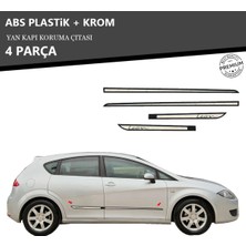 A&G Tuning Seat Leon 2006-2012 Arası Yan Kapı Koruma Çıtası Plastik + Krom