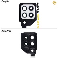Arsking Samsung Galaxy A22 4g Kamera Lensi Full ile Uyumlu Beyaz Kamera Lensi Sade Lens Kamera Camı Kamera Merceği
