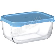 2 Adet Paşabahçe Snow Box Saklama Kabı 420 cc Turkuaz Kapak