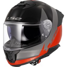 Ls2 Stream 2 Thunderbız Gri-Turuncu Kask