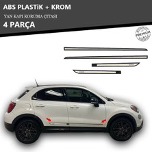 A&G Tuning Fıat 500X Yan Kapı Koruma Çıtası Plastik + Krom