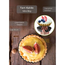 Jet's Home Mini Boy Tart Kalıbı Çıkartılabilir Tabanlı Turta Kalıbı Karbon Çelik Kek Kalıbı 10 cm