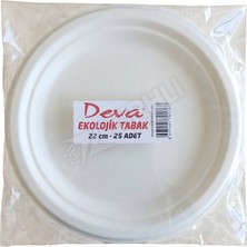 3 Adet Deva Ekolojik Tabak 22 cm 25'li