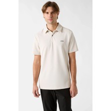 Guess Kısa Kollu Yeni Teknik Esnek Polo Yakalı Erkek Krem Polo T-Shirt M6RP02KD202-G1I6