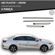 A&G Tuning Kia Cerato 2011 Üzeri Yan Kapı Koruma Çıtası Plastik + Krom