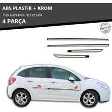 A&G Tuning Cıtroen C3 2010-15 Yan Kapı Koruma Çıtası Plastik + Krom