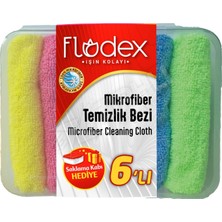 Flodex Mikrofiber Temizlik Bezi 6'lı Saklama Kabı Hediyeli