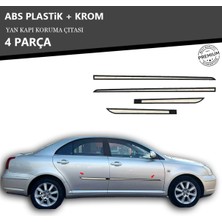A&G Tuning Toyota Avensıs 2003 Üzeri Yan Kapı Koruma Çıtası Plastik + Krom