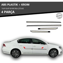 A&G Tuning Volkwagen Passat B7 2010-2014 Arası Yan Kapı Koruma Çıtası Plastik + Krom