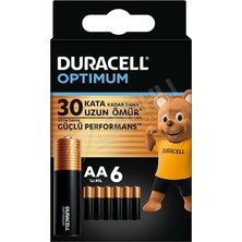 3 Adet Duracell Optimum Kalem 6'lı Aa