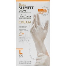 3 Adet Flex Slimfit Krem Pudrasız Muayene Eldiveni L