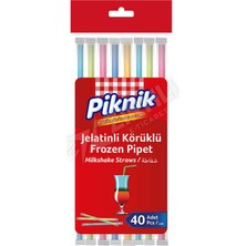 5 Adet Piknik Jelatinli Körüklü Pipet 40'lı