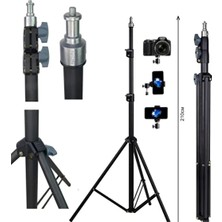 vooka 210 cm 18 Inç Ring Light Işık Ayağı Monopod Profesyonel Alüminyum Tripod Stand Softbox LED Panel Kamera Uyumlu