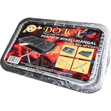 2 Adet Dolce Portatif Ayaklı Mangal Küçük 44 cm