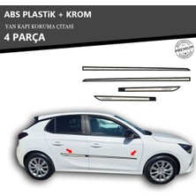 A&G Tuning Opel Corsa E Yan Kapı Koruma Çıtası Plastik + Krom