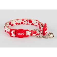 Gee's Premium Güvenlik Kilitli (Safety Click) Cherry Love Kedi Boyun Tasması