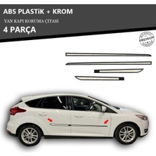A&G Tuning Ford Focus 2011 Üzeri Sedan-Hb Yan Kapı Koruma Çıtası Plastik + Krom