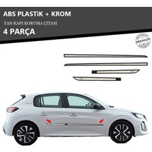 A&G Tuning Peugeot 208 Yan Kapı Koruma Çıtası Plastik + Krom