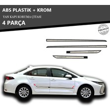 A&G Tuning Toyota Corolla 2013 Üzeri Yan Kapı Koruma Çıtası Plastik + Krom