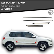A&G Tuning Volkswagen Tıguan 2007 Üzeri Yan Kapı Koruma Çıtası Plastik + Krom