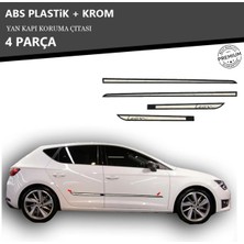 A&G Tuning Seat Leon 2012 Üzeri Yan Kapı Koruma Çıtası Plastik + Krom