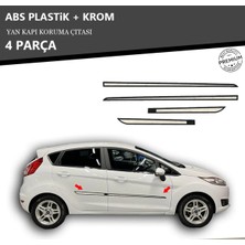 A&G Tuning Ford Fiesta 2009 Üzeri Yan Kapı Koruma Çıtası Plastik + Krom