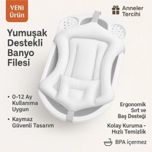 Mikasso Kafa Yastıklı Köpük Modern File, Bebek Banyo Filesi ( Katlanır Küvet Için Uyumludur. ) Bej