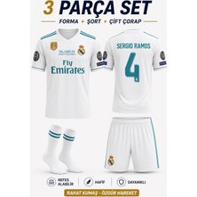 Sonvadi Real.madrid. Sergio Ramos Beyaz Çocuk Futbol Forması Çorap Hediyeli