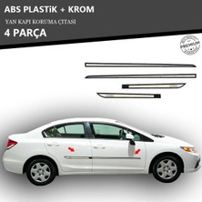 A&G Tuning Honda Civic Fb7 2016-2015 Yan Kapı Koruma Çıtası Plastik + Krom