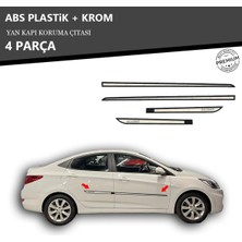 A&G Tuning Hyundaı Accent Blue Yan Kapı Koruma Çıtası Plastik + Krom