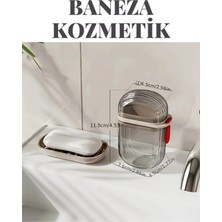 Mikasso 1 Takım Taşınabilir Sabunluk ve Diş Fırçası Plastik Gri