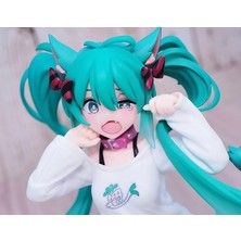 Dek Hatsune Miku Vocaloid Kedi Kulaklı Cat Ears Masaüstü Figür 11,5 cm