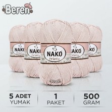 Nako Pırlanta - 10889 Bal Köpüğü - 5'li Paket - 100GR/225M - El Örgü Ipi - Amigurimi-Hırka- Kazak- Şal-Bebek Ipi